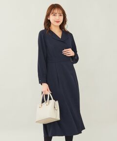 L size ONWARD(大きいサイズ) / エルサイズオンワード ロング・マキシ丈ワンピース | 【洗える】ラップフレアー ワンピース