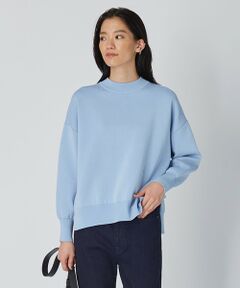 L size ONWARD(大きいサイズ) / エルサイズオンワード ニット・セーター | 【洗える】シルケットコットンスムース モックネック ニット