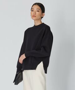 L size ONWARD(大きいサイズ) / エルサイズオンワード ニット・セーター | 【洗える】シルケットコットンスムース モックネック ニット