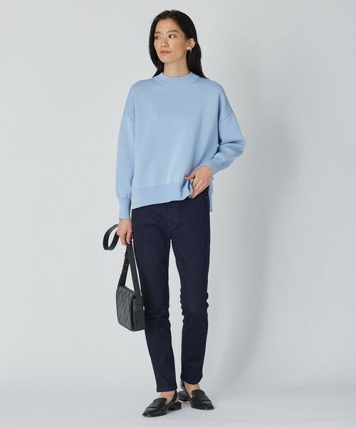 L size ONWARD(大きいサイズ) / エルサイズオンワード ニット・セーター | 【洗える】シルケットコットンスムース モックネック ニット | 詳細7