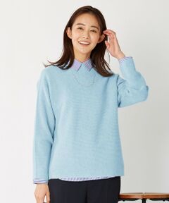 【洗える】CASHMERE BLEND  ボトルネック ニット