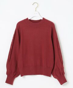 L size ONWARD(大きいサイズ) / エルサイズオンワード ニット・セーター | 【洗える】スリーブレース プルオーバー