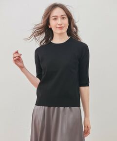 【WEB限定カラー有】コットンパールニット プルオーバーニット