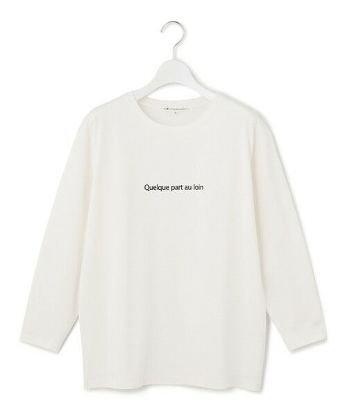 L size ONWARD(大きいサイズ) / エルサイズオンワード カットソー | 【洗える】クルーネック ロゴロング Tシャツ | 詳細5