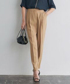 L size ONWARD(大きいサイズ) / エルサイズオンワード その他パンツ | 【人気のため新色追加・洗える】Naiaバックサテン テーパードパンツ