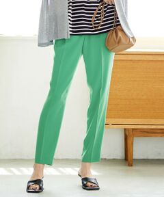 L size ONWARD(大きいサイズ) / エルサイズオンワード その他パンツ | 【人気のため新色追加・洗える】Naiaバックサテン テーパードパンツ