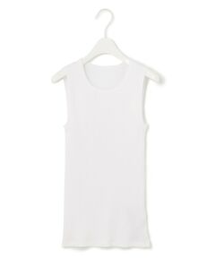 L size ONWARD(大きいサイズ) / エルサイズオンワード タンクトップ | 【洗える】オーガニックリブタンク ノースリーブ型