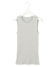 L size ONWARD(大きいサイズ) / エルサイズオンワード タンクトップ | 【洗える】オーガニックリブタンク ノースリーブ型