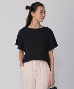 L size ONWARD(大きいサイズ) / エルサイズオンワード カットソー | 【洗える】ハイツイストスムース フレンチスリーブ2WAYカットソー