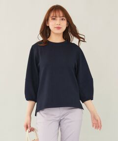 L size ONWARD(大きいサイズ) / エルサイズオンワード カットソー | 【洗える】ランタンスリーブリップル カットソー