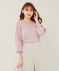 L size ONWARD(大きいサイズ) / エルサイズオンワード ニット・セーター | 【洗える】タックスリーブスムース ニット