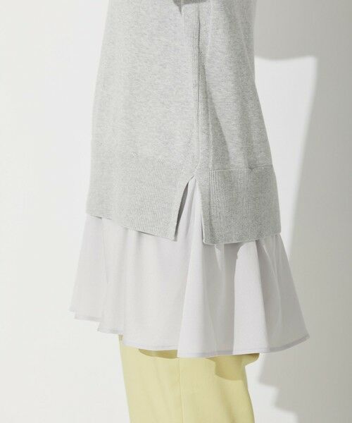 L size ONWARD(大きいサイズ) / エルサイズオンワード ニット・セーター | 【2WAY/洗える】ガスコットンコンビ ボトルネックニット | 詳細8