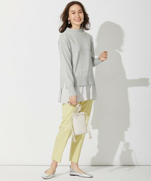 L size ONWARD(大きいサイズ) / エルサイズオンワード ニット・セーター | 【2WAY/洗える】ガスコットンコンビ ボトルネックニット | 詳細2