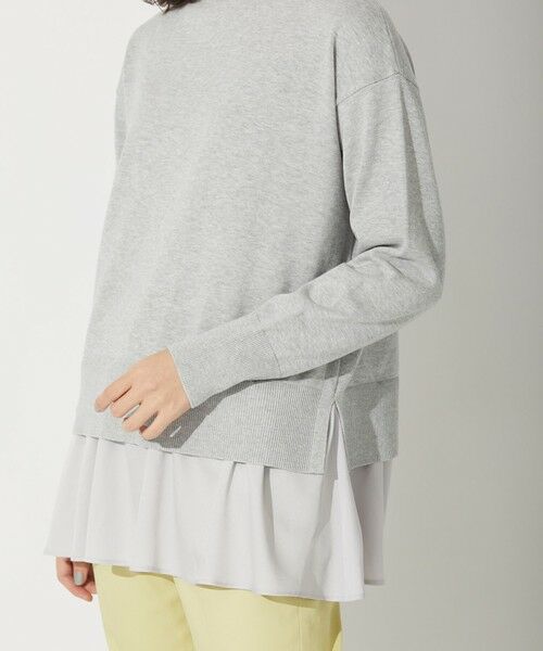 L size ONWARD(大きいサイズ) / エルサイズオンワード ニット・セーター | 【2WAY/洗える】ガスコットンコンビ ボトルネックニット | 詳細7