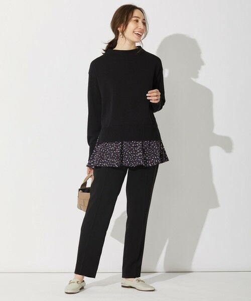 L size ONWARD(大きいサイズ) / エルサイズオンワード ニット・セーター | 【2WAY/洗える】ガスコットンコンビ ボトルネックニット | 詳細12