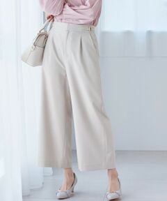 L size ONWARD(大きいサイズ) / エルサイズオンワード その他パンツ | 【洗える】サイドバックル ワイドパンツ