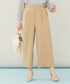 L size ONWARD(大きいサイズ) / エルサイズオンワード その他パンツ | 【洗える】サイドバックル ワイドパンツ