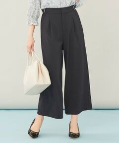 L size ONWARD(大きいサイズ) / エルサイズオンワード その他パンツ | 【洗える】サイドバックル ワイドパンツ