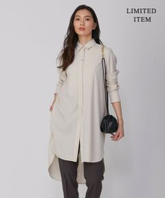 L size ONWARD(大きいサイズ) / エルサイズオンワード シャツ・ブラウス | 【WEB限定】 アセテートレーヨン ロングシャツ