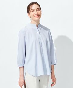 L size ONWARD(大きいサイズ) / エルサイズオンワード シャツ・ブラウス | 【2WAY/洗える】ブラウジングバンドカラーブラウス