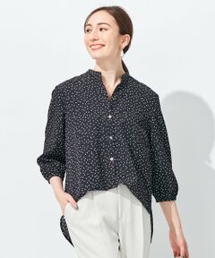 L size ONWARD(大きいサイズ) / エルサイズオンワード シャツ・ブラウス | 【2WAY/洗える】ブラウジングバンドカラーブラウス