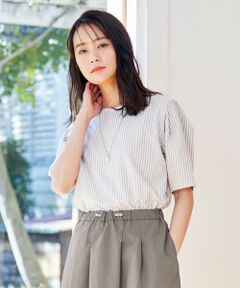 【イージーケア】STRIPE JERSEY Vネック カットソー