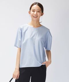 【イージーケア】STRIPE JERSEY Vネック カットソー