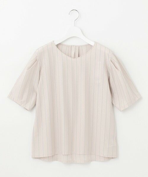 L size ONWARD(大きいサイズ) / エルサイズオンワード カットソー | 【イージーケア】STRIPE JERSEY Vネック カットソー | 詳細2