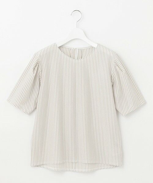 L size ONWARD(大きいサイズ) / エルサイズオンワード カットソー | 【イージーケア】STRIPE JERSEY Vネック カットソー | 詳細6