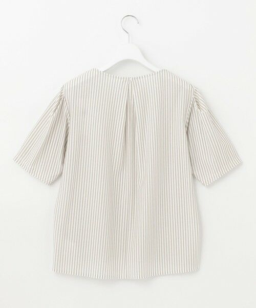 L size ONWARD(大きいサイズ) / エルサイズオンワード カットソー | 【イージーケア】STRIPE JERSEY Vネック カットソー | 詳細7