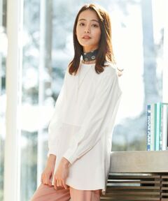 L size ONWARD(大きいサイズ) / エルサイズオンワード カットソー | ハイゲージジャージー ペプラム カットソー