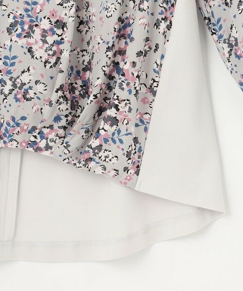 L size ONWARD(大きいサイズ) / エルサイズオンワード カットソー | 【洗える】ファブリックコンビジャージー プルオーバー | 詳細4