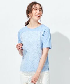 【放湿性/保湿性】レース Tシャツ カットソー