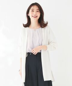 L size ONWARD(大きいサイズ) / エルサイズオンワード カーディガン・ボレロ | 【UVケア】ドルマンスリーブロング カーディガン