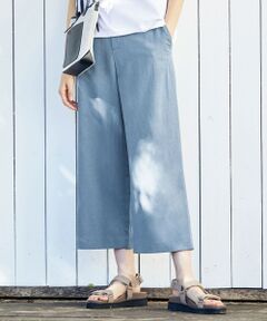 L size ONWARD(大きいサイズ) / エルサイズオンワード その他パンツ | 【洗える】コットン麻フィブリルツイル ストレート パンツ