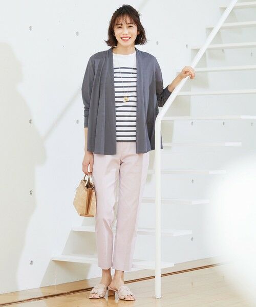 L size ONWARD(大きいサイズ) / エルサイズオンワード カットソー | 【洗える】Le minor(ルミノア) ボーダーカットソー | 詳細10