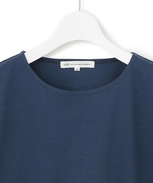 L size ONWARD(大きいサイズ) / エルサイズオンワード カットソー | 【洗える】ロイヤルクールポンチ 半袖 Tシャツ | 詳細16
