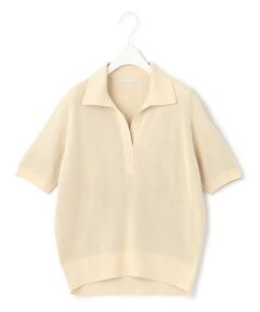 L size ONWARD(大きいサイズ) / エルサイズオンワード ニット・セーター | 【洗える】コットンポリエステルホールガーメント ポロプルオーバー