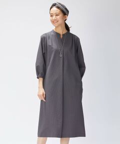 L size ONWARD(大きいサイズ) / エルサイズオンワード ロング・マキシ丈ワンピース | 【洗える】プライムライトサッカー ワンピース