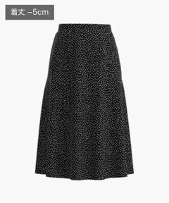 L size ONWARD(大きいサイズ) / エルサイズオンワード ミニ・ひざ丈スカート | 【受注生産・着丈-5cm/ドット、ジオメトリック】カスタマイズ プリントスカート