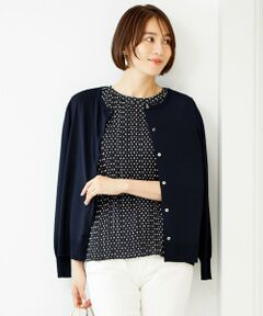 L size ONWARD(大きいサイズ) / エルサイズオンワード その他トップス | 【WEB限定】ニットカーディガン×ブラウス セット