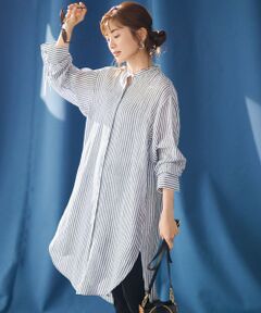 【WEB/一部店舗限定】 LIBECO LINEN チュニックシャツ