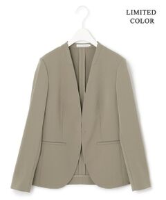 L size ONWARD(大きいサイズ) / エルサイズオンワード ノーカラージャケット | 【追加生産・洗える】Fied ノーカラージャケット