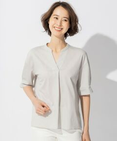 L size ONWARD(大きいサイズ) / エルサイズオンワード カットソー | 【洗える/UVケア】トリコットジャージー 5分袖 カットソー