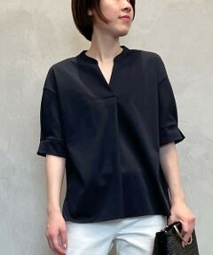 L size ONWARD(大きいサイズ) / エルサイズオンワード カットソー | 【洗える/UVケア】トリコットジャージー 5分袖 カットソー