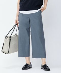 【洗える・撥水・防汚】コットンFITTYシャーク ワイド アンクル パンツ