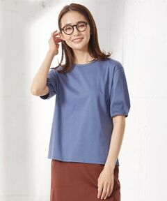 L size ONWARD(大きいサイズ) / エルサイズオンワード カットソー | 【UVケア・接触冷感】コンパクトコットンスムース タックスリーブ カットソー