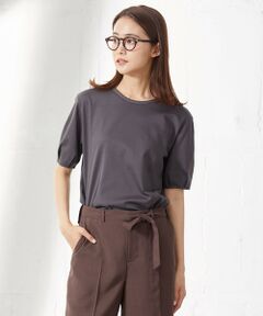 L size ONWARD(大きいサイズ) / エルサイズオンワード カットソー | 【UVケア・接触冷感】コンパクトコットンスムース タックスリーブ カットソー