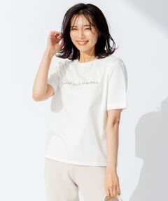 【洗える】スーピマコットン ロゴ Tシャツ