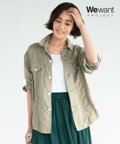 L size ONWARD(大きいサイズ) / エルサイズオンワード シャツ・ブラウス | 【セット可/洗える】テンセルデニム シャケット